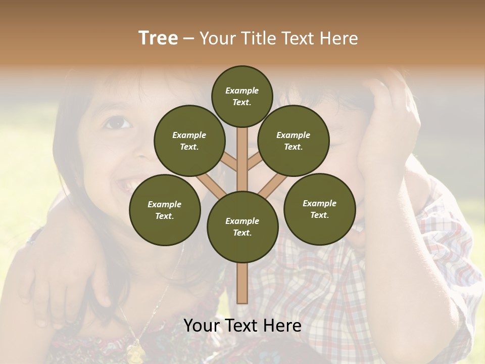 Brother And Sister Playing Outside PowerPoint Template