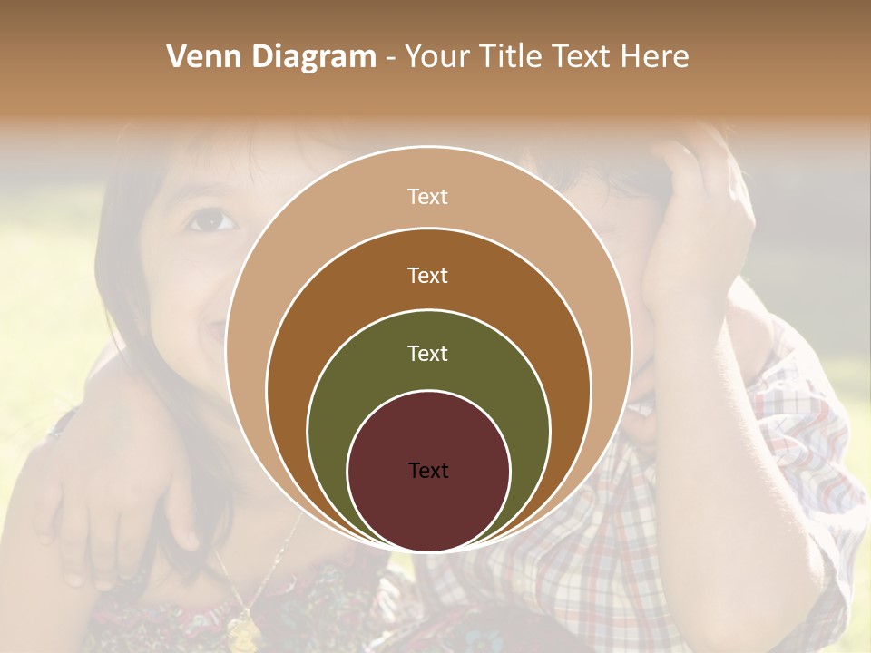 Brother And Sister Playing Outside PowerPoint Template