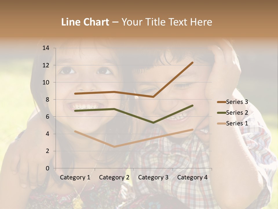Brother And Sister Playing Outside PowerPoint Template