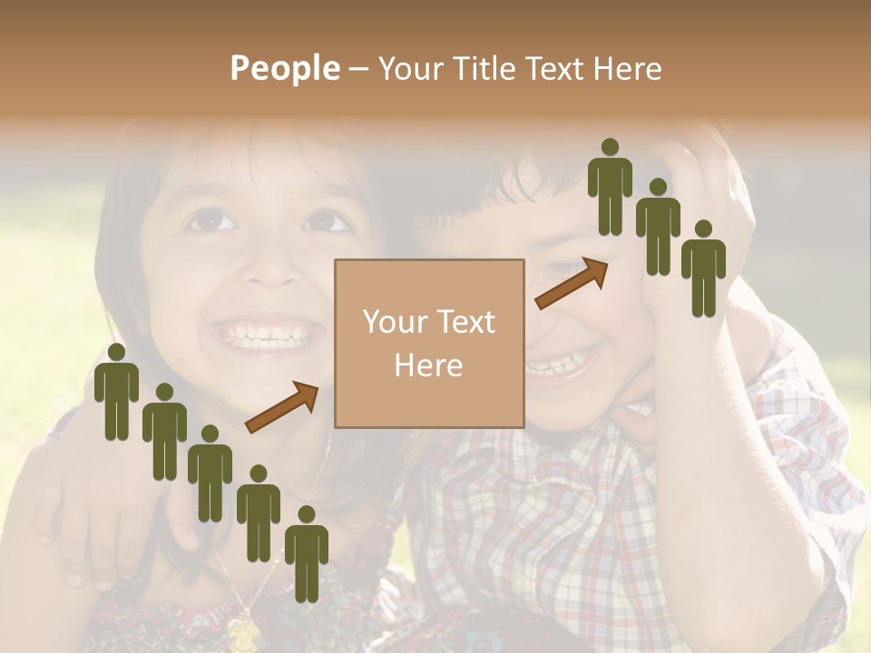 Brother And Sister Playing Outside PowerPoint Template
