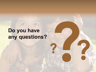 Brother And Sister Playing Outside PowerPoint Template