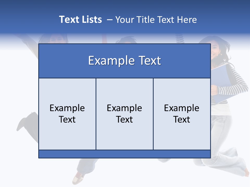 Excited Group Of Students Jumping, Isolated Over White PowerPoint Template