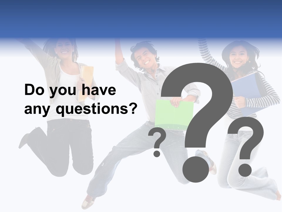 Excited Group Of Students Jumping, Isolated Over White PowerPoint Template