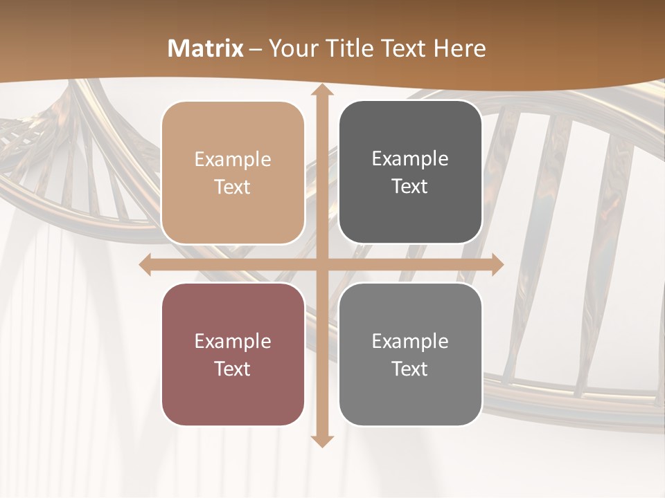 Dna Structure Model On White Surface PowerPoint Template
