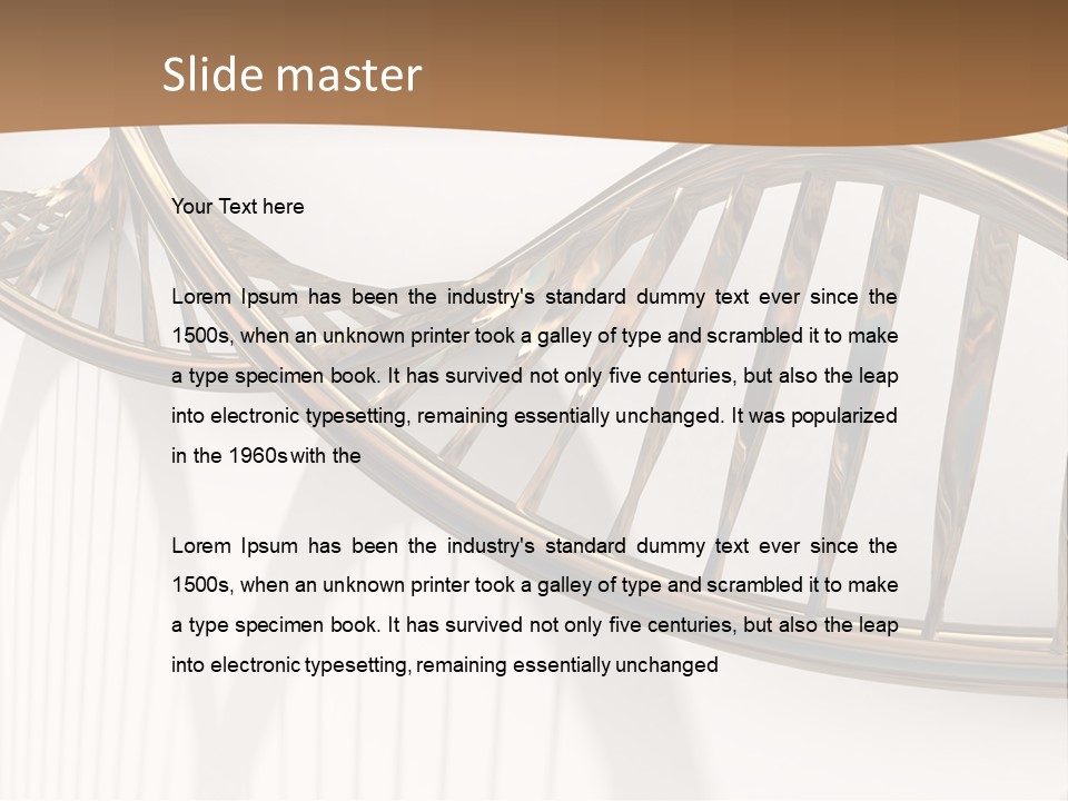 Dna Structure Model On White Surface PowerPoint Template