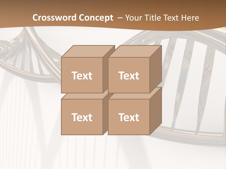 Dna Structure Model On White Surface PowerPoint Template