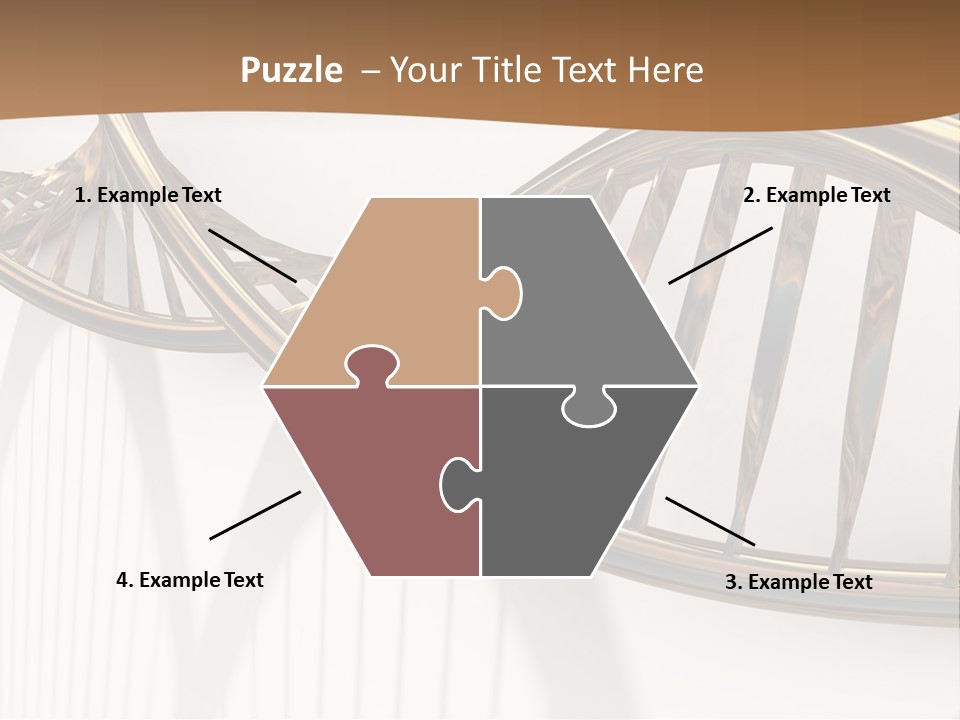 Dna Structure Model On White Surface PowerPoint Template