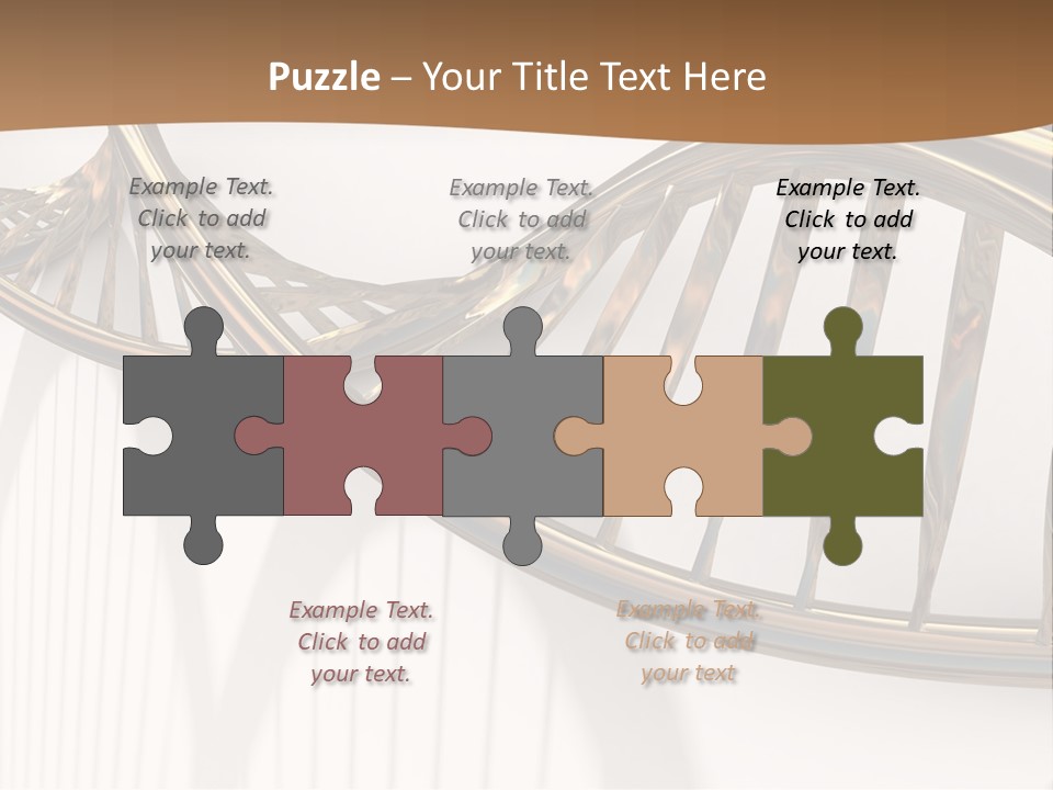 Dna Structure Model On White Surface PowerPoint Template