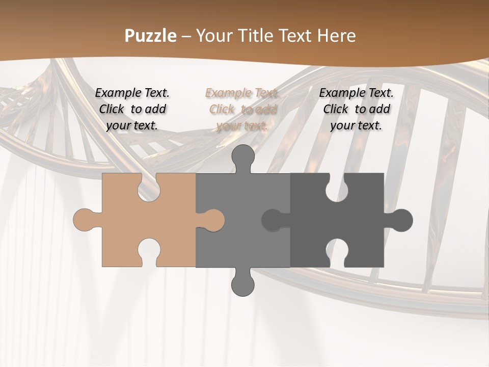 Dna Structure Model On White Surface PowerPoint Template