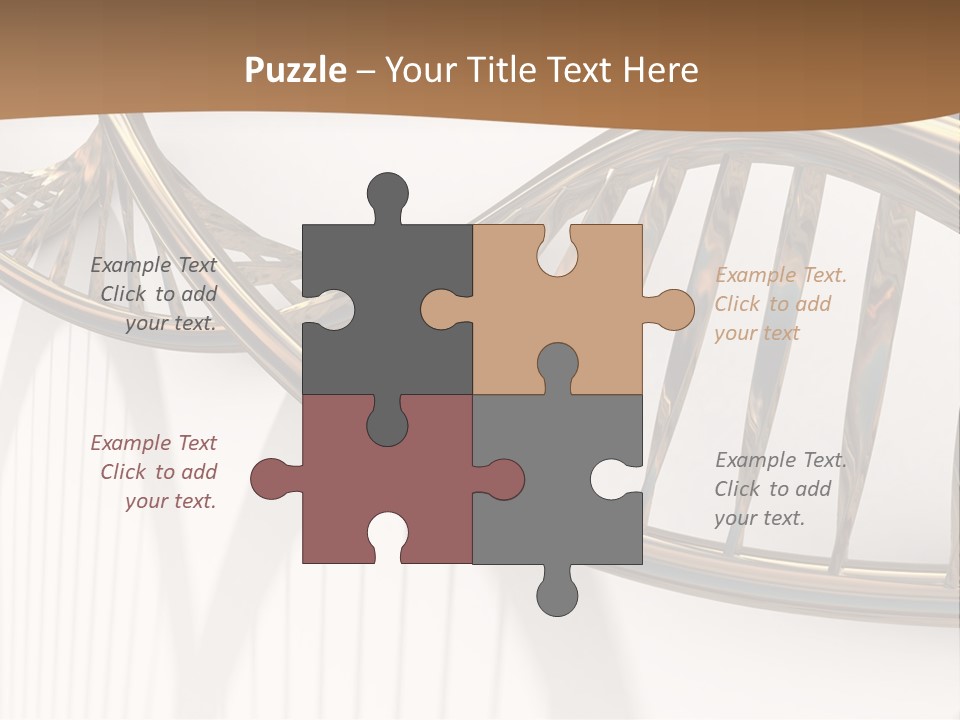 Dna Structure Model On White Surface PowerPoint Template