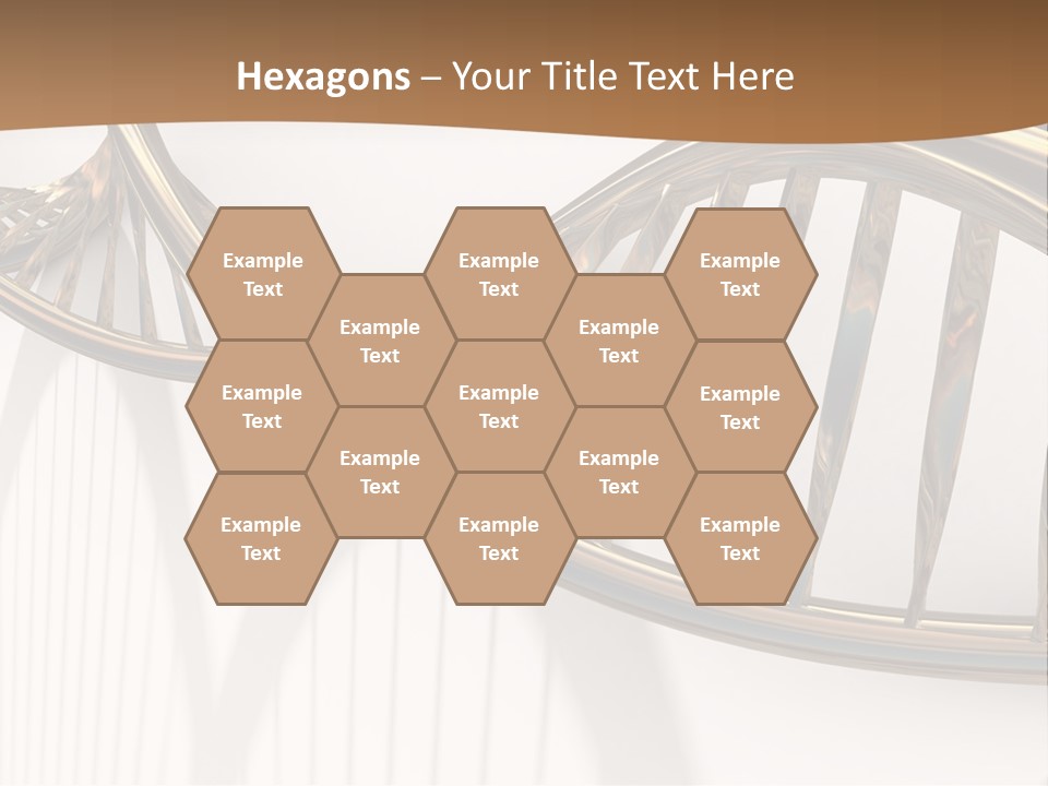 Dna Structure Model On White Surface PowerPoint Template