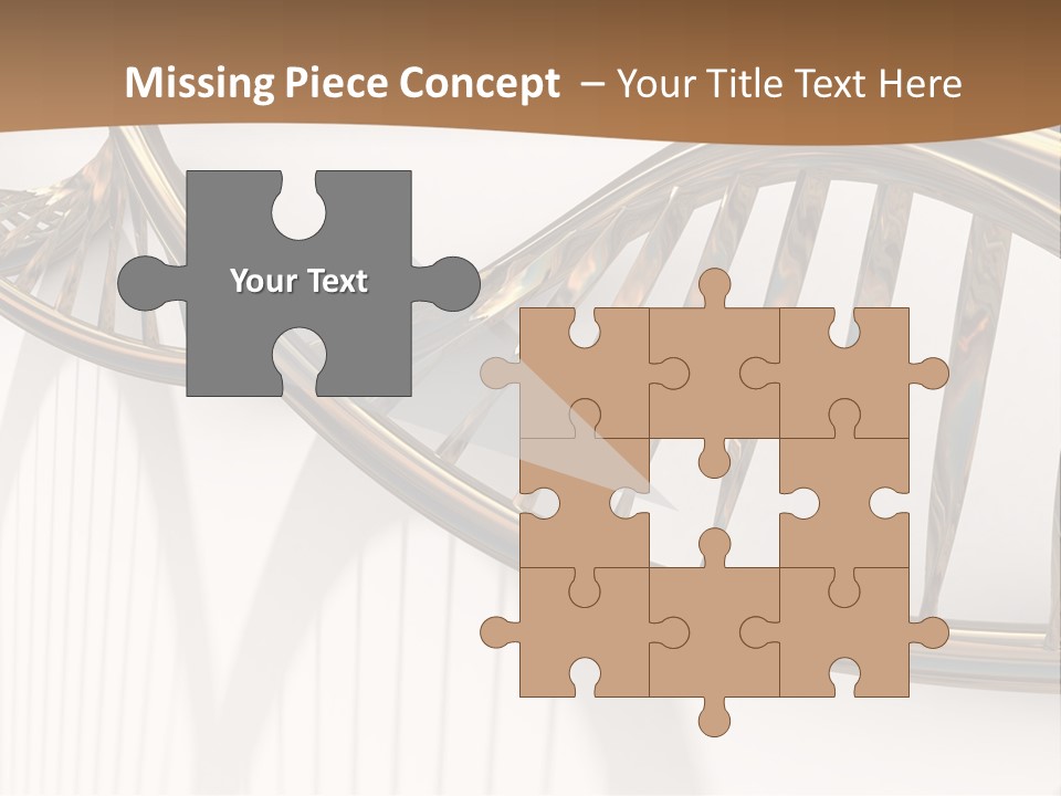 Dna Structure Model On White Surface PowerPoint Template