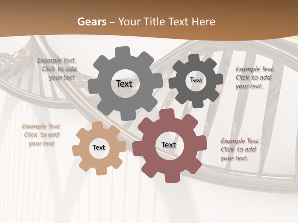 Dna Structure Model On White Surface PowerPoint Template