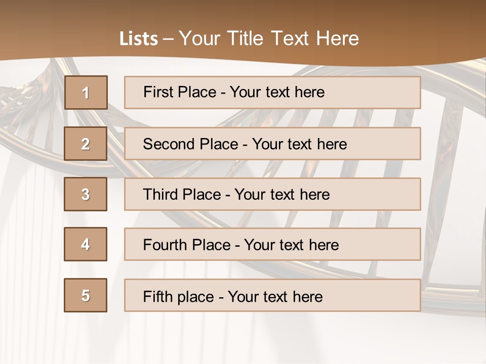 Dna Structure Model On White Surface PowerPoint Template