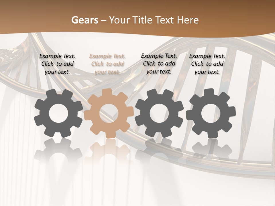 Dna Structure Model On White Surface PowerPoint Template