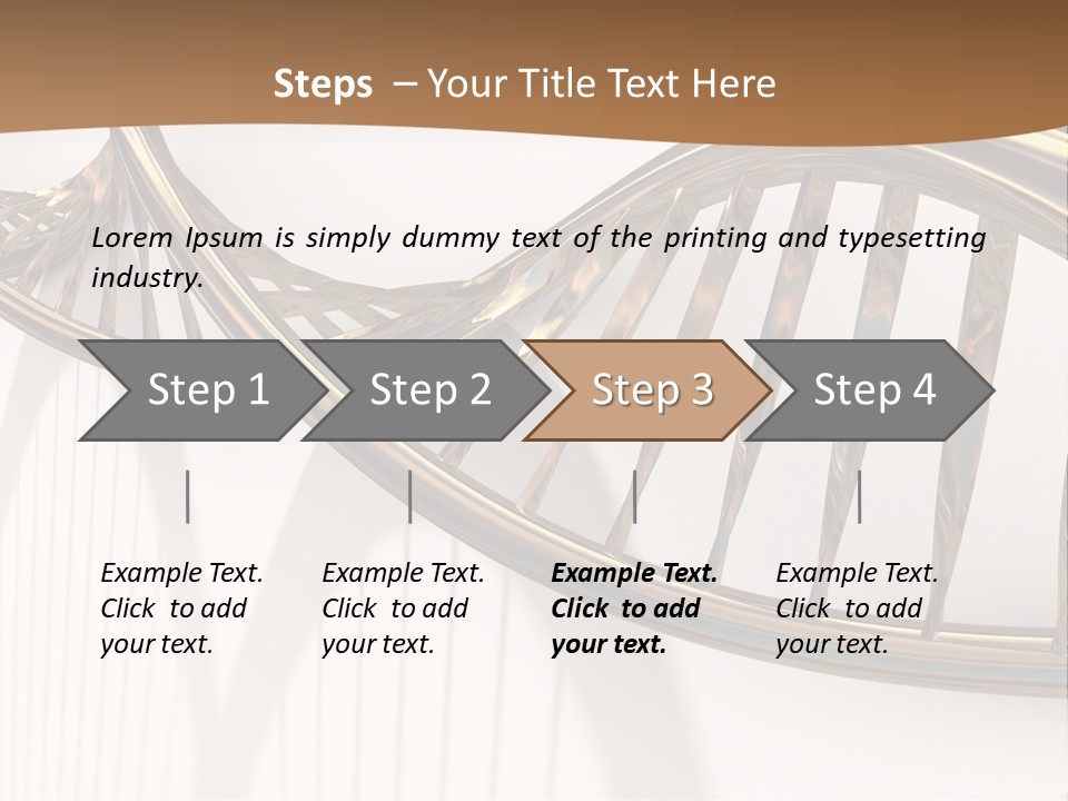 Dna Structure Model On White Surface PowerPoint Template