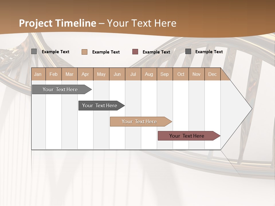 Dna Structure Model On White Surface PowerPoint Template