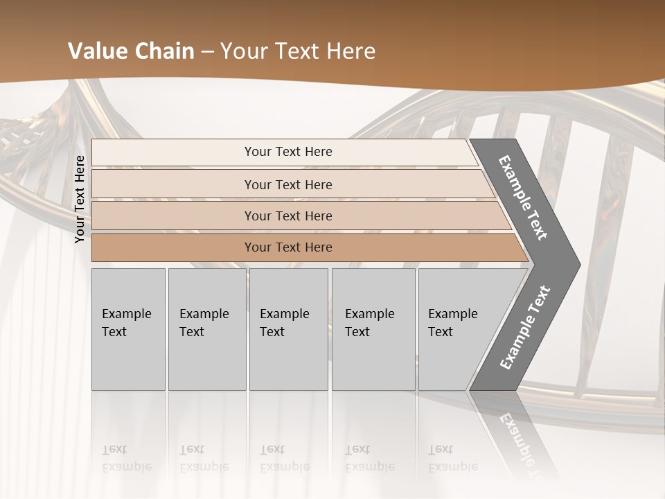 Dna Structure Model On White Surface PowerPoint Template