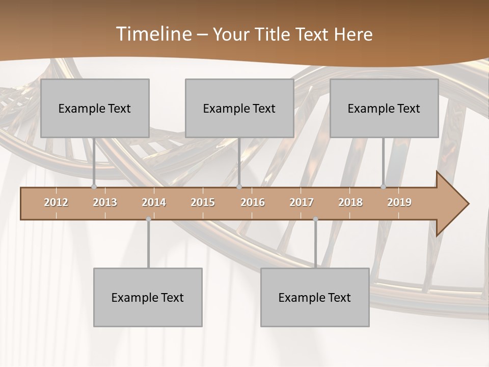 Dna Structure Model On White Surface PowerPoint Template