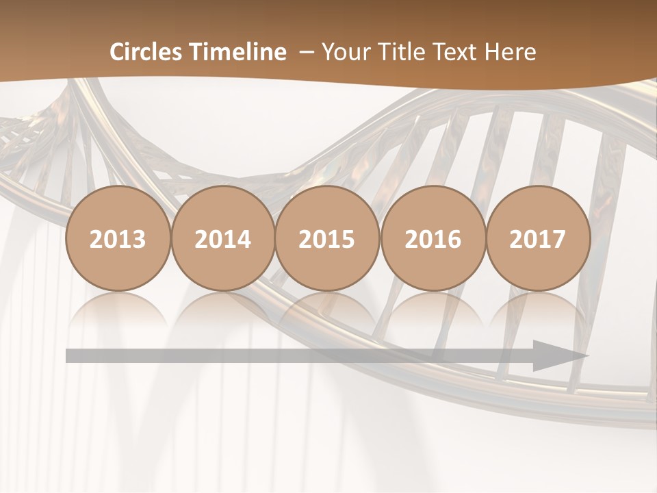 Dna Structure Model On White Surface PowerPoint Template