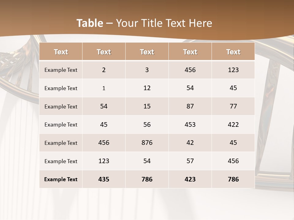 Dna Structure Model On White Surface PowerPoint Template