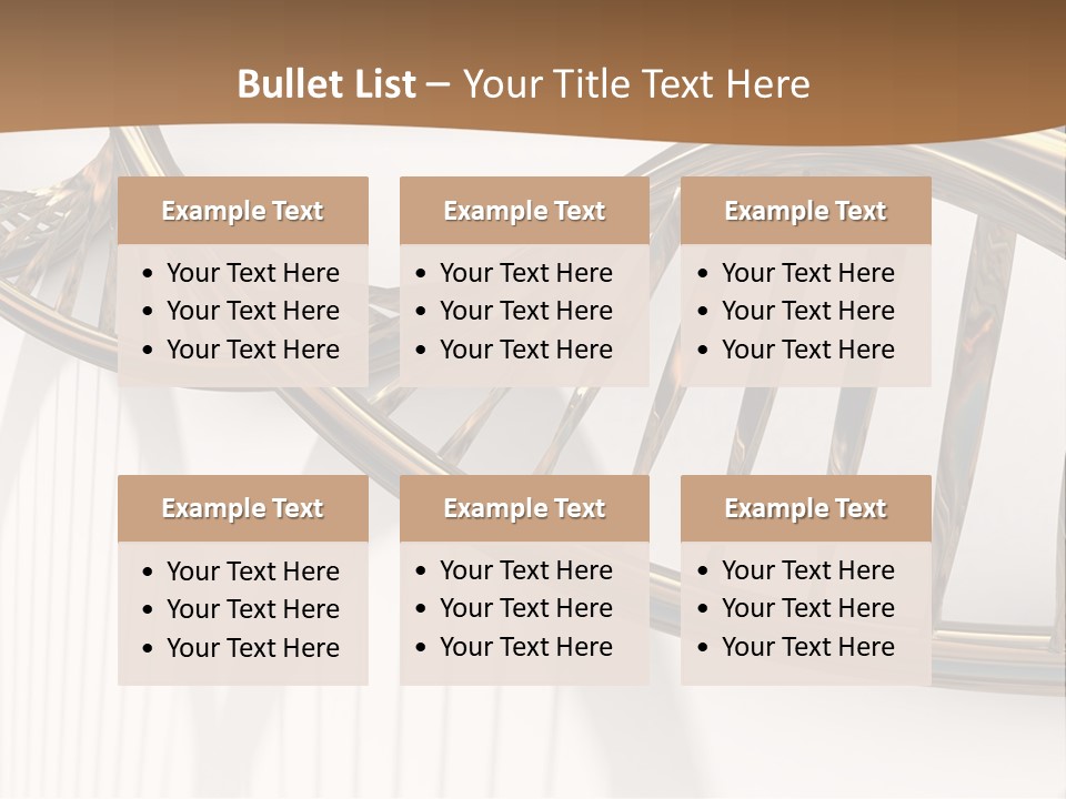 Dna Structure Model On White Surface PowerPoint Template