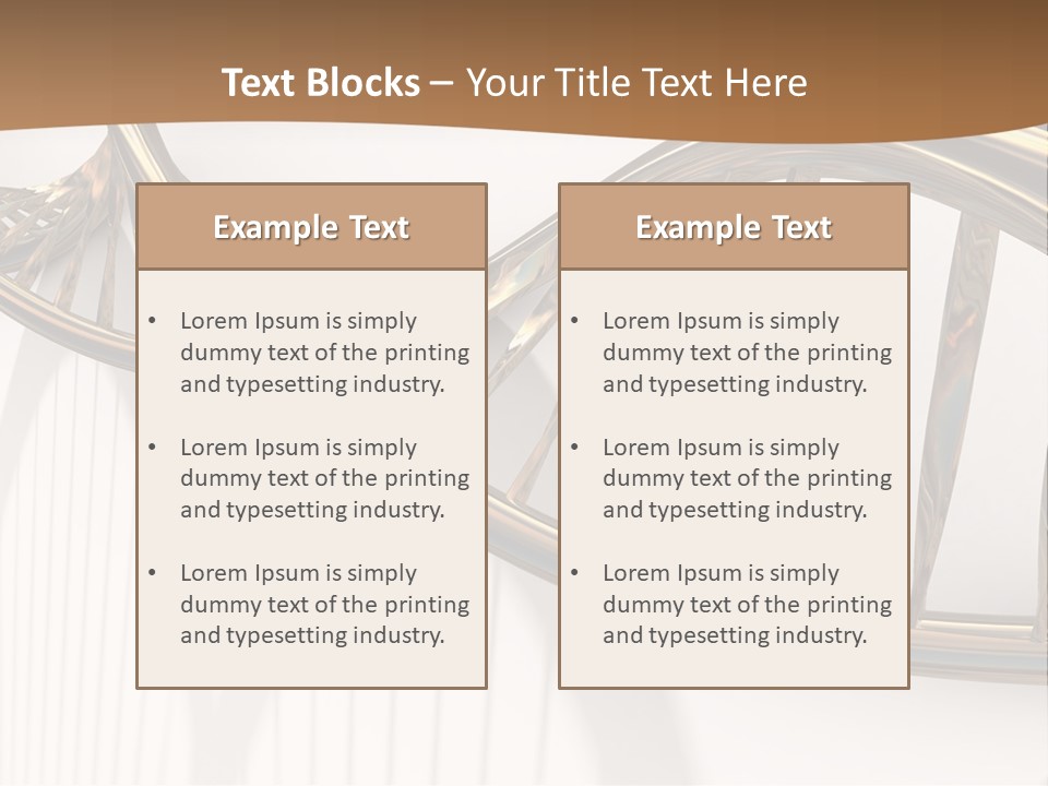 Dna Structure Model On White Surface PowerPoint Template