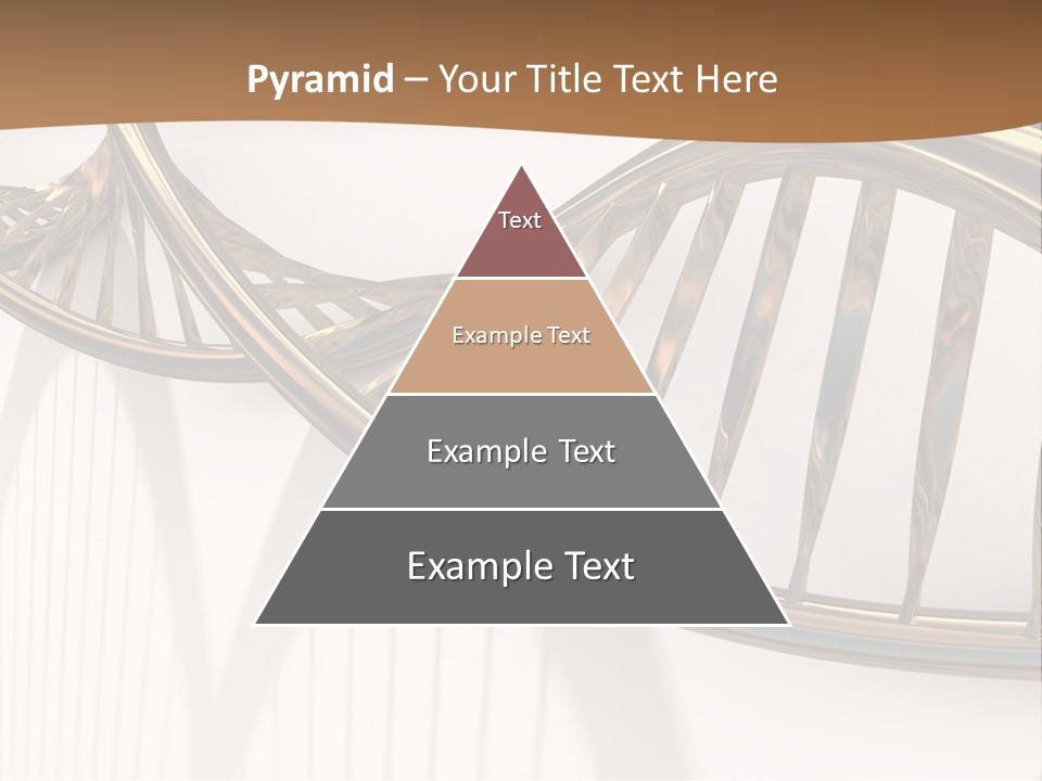 Dna Structure Model On White Surface PowerPoint Template