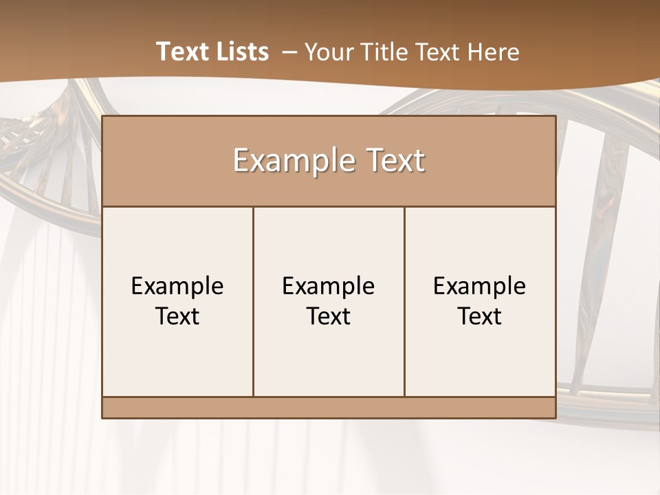 Dna Structure Model On White Surface PowerPoint Template