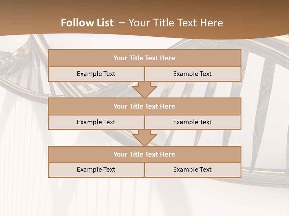 Dna Structure Model On White Surface PowerPoint Template
