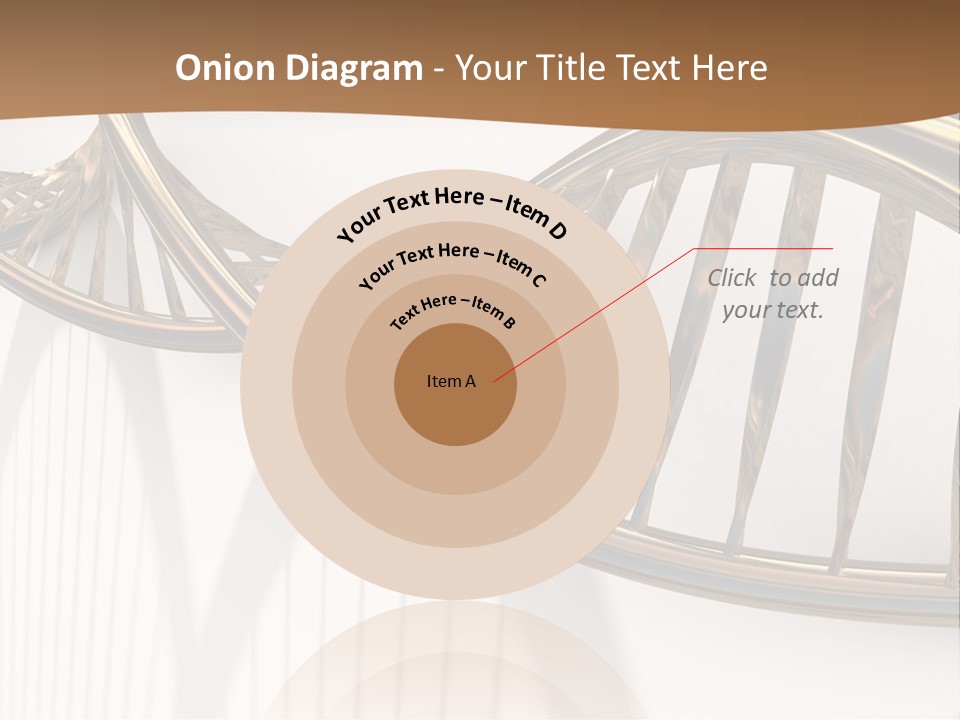 Dna Structure Model On White Surface PowerPoint Template