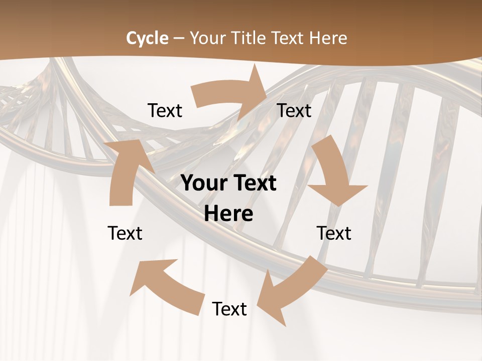 Dna Structure Model On White Surface PowerPoint Template