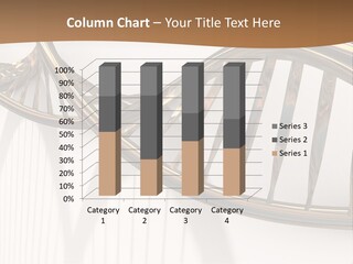 Dna Structure Model On White Surface PowerPoint Template