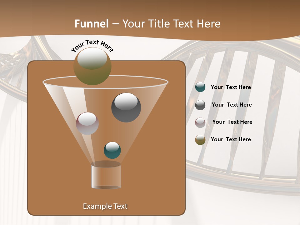 Dna Structure Model On White Surface PowerPoint Template
