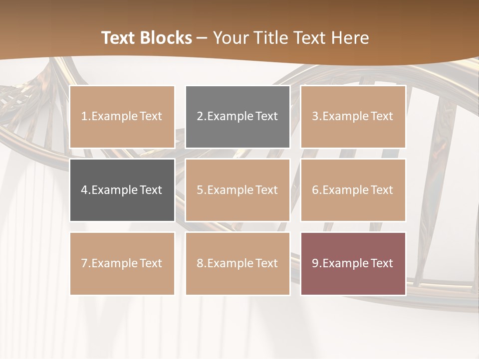 Dna Structure Model On White Surface PowerPoint Template