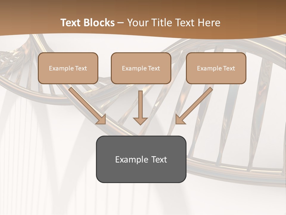 Dna Structure Model On White Surface PowerPoint Template