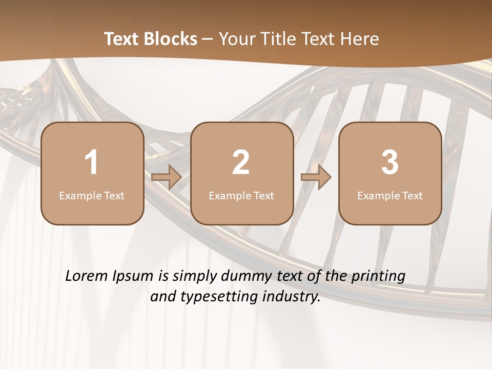 Dna Structure Model On White Surface PowerPoint Template