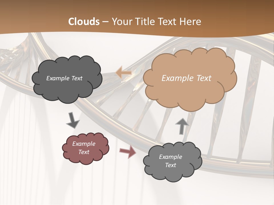 Dna Structure Model On White Surface PowerPoint Template