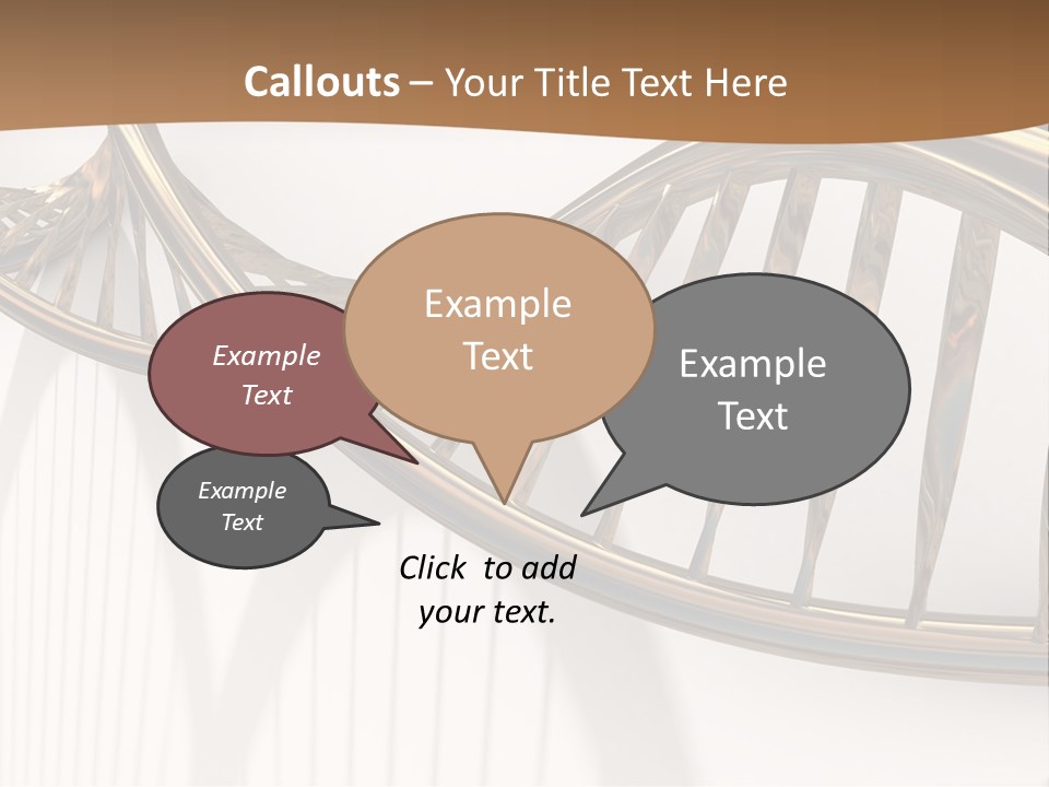Dna Structure Model On White Surface PowerPoint Template