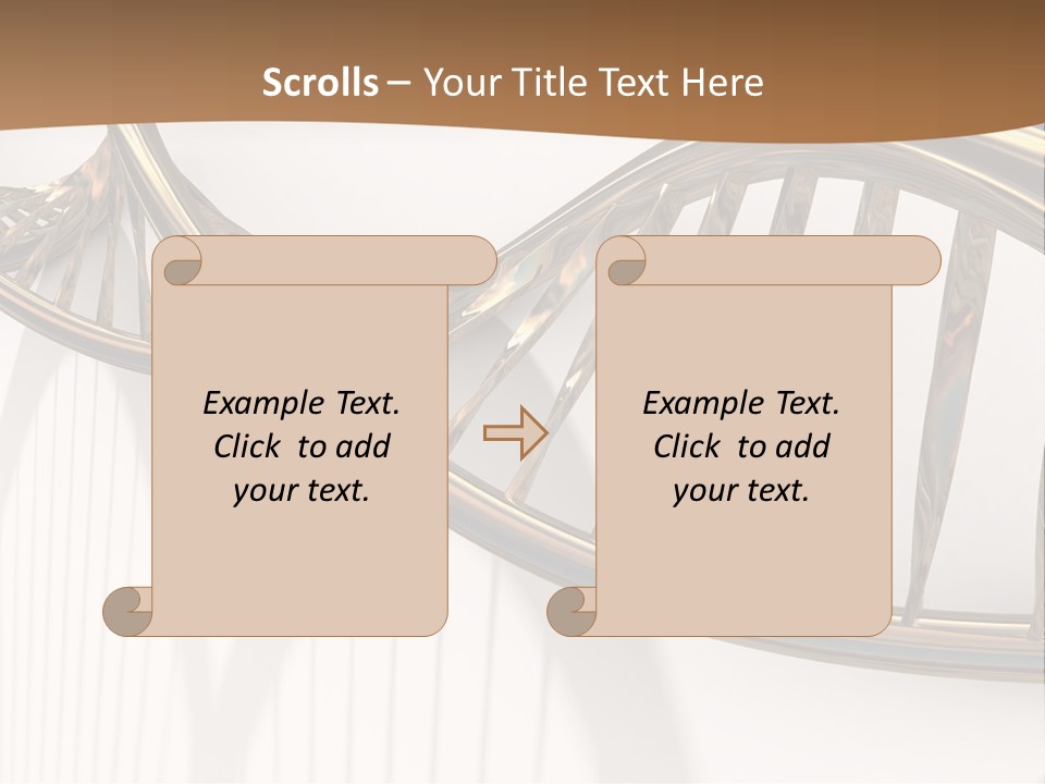 Dna Structure Model On White Surface PowerPoint Template