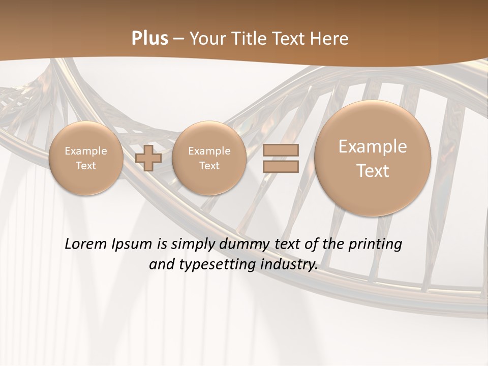 Dna Structure Model On White Surface PowerPoint Template