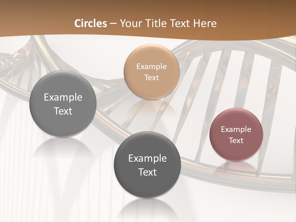 Dna Structure Model On White Surface PowerPoint Template