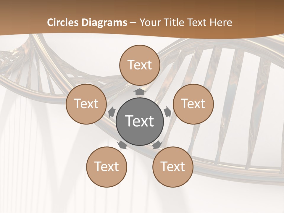 Dna Structure Model On White Surface PowerPoint Template