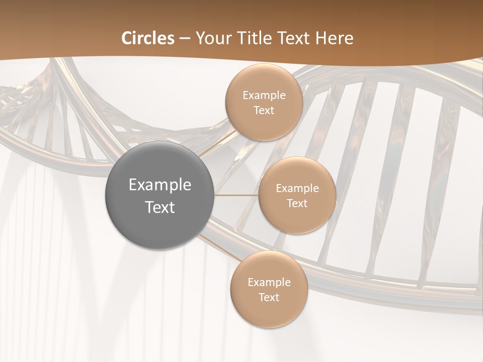 Dna Structure Model On White Surface PowerPoint Template