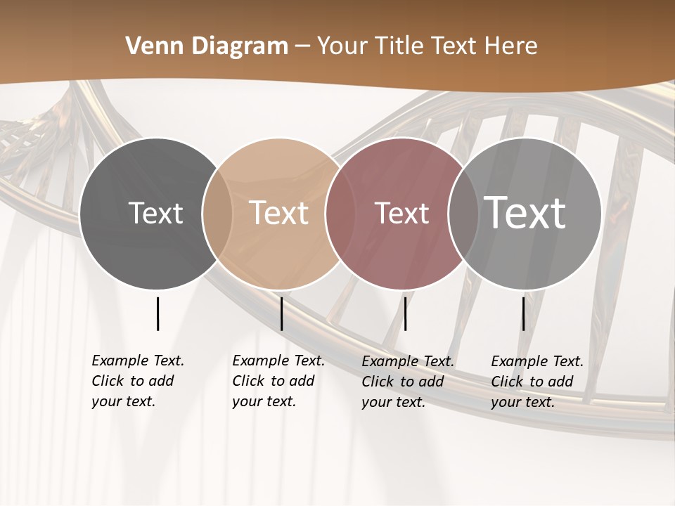 Dna Structure Model On White Surface PowerPoint Template