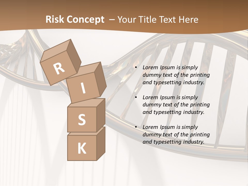 Dna Structure Model On White Surface PowerPoint Template