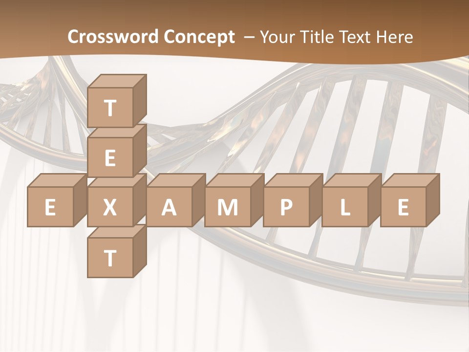 Dna Structure Model On White Surface PowerPoint Template