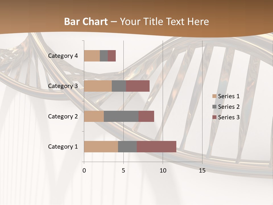 Dna Structure Model On White Surface PowerPoint Template