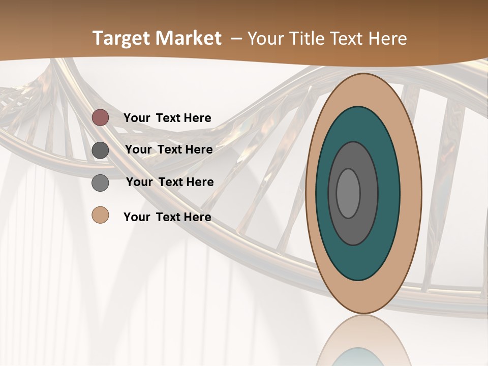 Dna Structure Model On White Surface PowerPoint Template