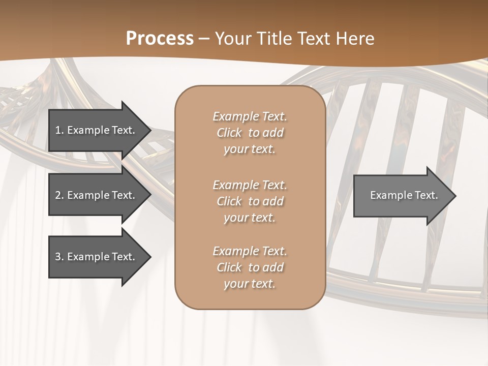 Dna Structure Model On White Surface PowerPoint Template